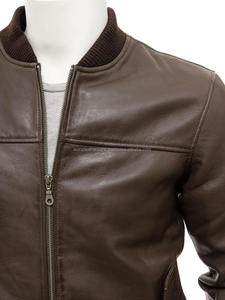 Blouson aviateur d'hiver personnalisé pour hommes avec la dernière conception en cuir de vache respirant grande taille - Product Image 4