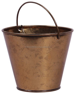 Maceta Vintage europea para suministros de jardín, forma de cubo, maceta de Metal de aspecto antiguo con mango, OEM, ODM personalizado - Product Image 1