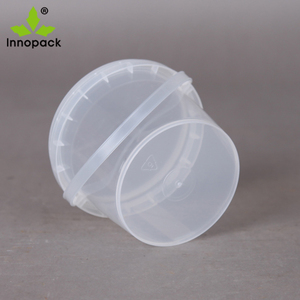 Transparent Clear/Custom Plain White Small Food Grade Plastic Bucket 500ml/1L