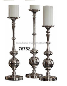 Bougeoirs argentés en aluminium de sélection chaude du meilleur design de haute qualité - Product Image 1