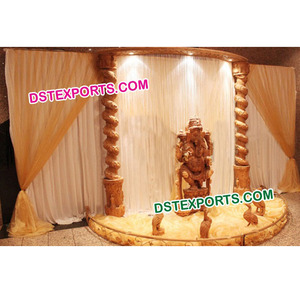 Vestíbulo de boda indio, decoraciones de escenario de boda, Ganesha, estatua decorativa, Señor Ganesha - Product Image 1