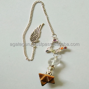 คริสตัล Merkaba ดาวจักระกวดวิชาลูกตุ้มที่ทำด้วยมือ - Product Image 1