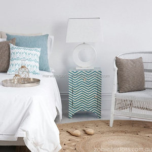 Modern Solid Wood Bedside Table Bone Inlay for Home Villa Hotel Bedroom <b>Living</b> <b>Room</b> Furniture Stylish Antique Design Optional - Product Image 5