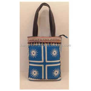 Banjara Traditional Handicraft New Coin Work Striped Large Jute Shopping Bag KAMARVY Brand From Delhi - Product Image 1