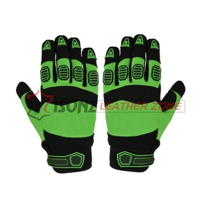 Guantes de Trabajo Mecánico de Cuero Sintético para Hombre, Guantes de Ensamblaje con Protección Extra en la Palma, Protección Antichoque para Manos y Brazos - Product Image 5
