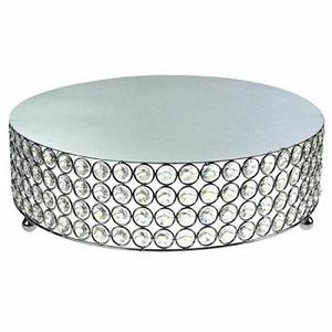 Support à gâteau en fer plissé argent, décoration de fête, support à gâteau en métal galvanisé, un niveau - Product Image 3