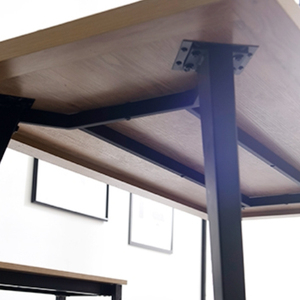 Nhà Hàng Hiện Đại Bằng Gỗ Kim Loại Hình Chữ Nhật Vuông MDF Mộc Mạc Ăn Uống Nhỏ Lớn Bộ Bàn 4 6 8 Chỗ Ngồi Đồ Nội Thất Phòng Ăn - Product Image 6