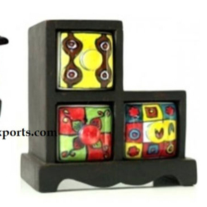 Colorful Ceramic Square <b>Wall</b> <b>Shelf</b> Artistic Home Decor with Vibrant Handmade Tiles Modern Design - Product Image 1