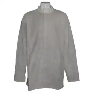 Chaqueta de soldadura de cuero de vaca dividida de color blanco, equipo de protección Personal para protección de brazo de mano de chispa de fuego de calor - Product Image 1