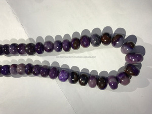 Natural Purple Sugilite Plain Rondelle <b>Beads</b> - Product Image 2