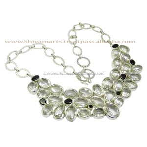 Gran oferta, collar de múltiples piedras preciosas de ónix negro de Plata de Ley 925, hermosa joyería de plata de moda para fiesta de compromiso directa - Product Image 2