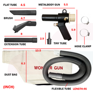 LEMATEC Wonder Gun ZN-125 460mm Dust <b>Hose</b> Air Suction Blow Gun Kit Workshop Cleaner Pneumatic Tool - Product Image 5