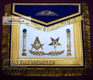 Tablier blanc brodé passé maître couture et couture artisanat maçonnique Regalia artisanat - Product Image 4