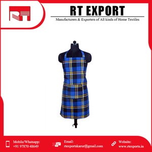 Delantal de cocina de algodón 100%, Tira ajustable promocional con bolsillos, Babero con logotipo personalizado, sin mangas - Product Image 3