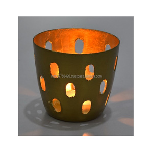 Black Gold Finished Metal Iron Round Tea Light Holder Handmade 8x8x10 cm Unique Wedding <b>Table</b> Decor <b>Christmas</b> <b>Gifts</b> Home - Product Image 6