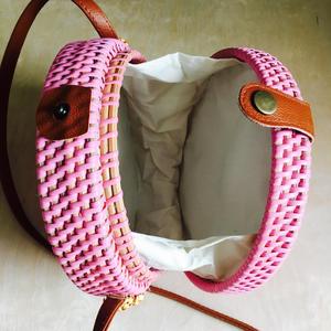 Estilo Vintage juvenil para el círculo de ratán de plástico Rosa bandolera - Product Image 5