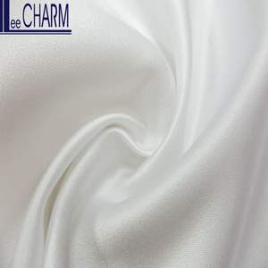 CS630 Wholesale Taiwan <b>White</b> Anti-Static 100% Polyester Satin Medium Weight Woven Bridal Gown Dress Fabric for Wedding - Product Image 5