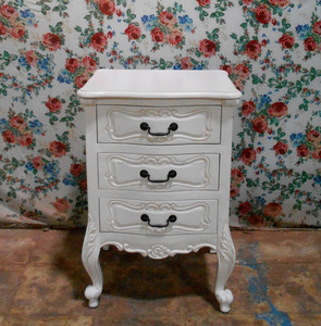 อินโดนีเซียเฟอร์นิเจอร์-La Rochelle โบราณภาษาฝรั่งเศสคำ3ลิ้นชักข้างเตียงเฟอร์นิเจอร์ - Product Image 2