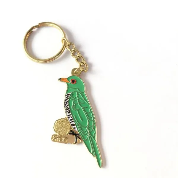 Gold Plated Metal Keychain Custom Logo Customized Animal Design As Souvenirs