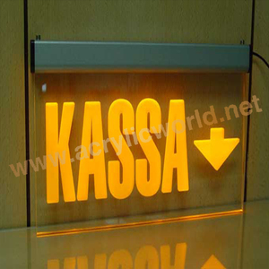 Pantalla led para publicidad al aire libre, exquisita base de señal de acrílico transparente - Product Image 3