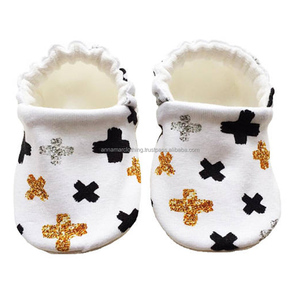 Bottines en coton pour nouveau-né, modèle à semelle souple et confortable, certifié, pour l'extérieur - Product Image 1