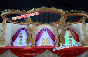 Mandap de Boda Indio con Diseño de Madera, Decoración para Bodas Indias, Fabricante de Mandaps para Matrimonios Hindúes, Decoración para Eventos NEWYORK - Product Image 3