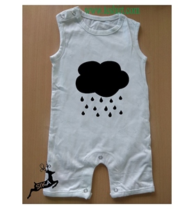 Organic Bamboo Pima Cotton Baby Girl Romper GOTS Certified Short Sleeve Bulk Wholesale India - Product Image 1