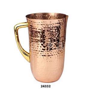 Handmade <b>Copper</b> <b>Jug</b> with Handle/Pure <b>Copper</b> Pitcher - Product Image 1