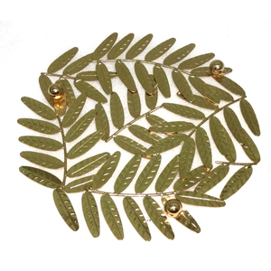 Feuilles décoratives en métal moulé sous-plat rond en métal pour la résistance à la chaleur - Product Image 1