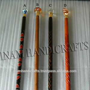 Bastón de Madera de Diseño con Mango de Cristal / Bastones de Madera con Mango de Cristal de Diseño - Product Image 2