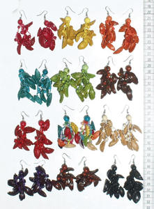 Boucles d'oreilles en perles de rocaille naturelle sud-américaine fabriquées à la main perles de grain colorées bijoux de mode péruviens en gros - Product Image 2