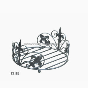 Wrought Iron Plate Stand, Metal <b>Dish</b> <b>Rack</b>, <b>Black</b> Plate Stand, Kitchen Plate Holder, Lid Holder, Plate Organizer - Product Image 1