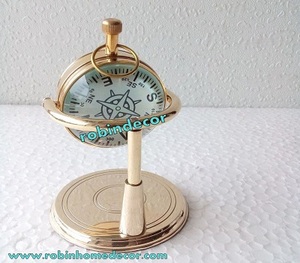 Latón de escritorio reloj hogar náutica decoración de oficina escritorio tema - Product Image 3