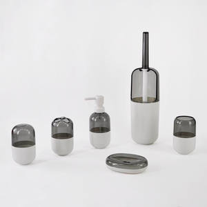 ชุดอุปกรณ์ห้องน้ำพลาสติก4ชิ้นรูปทรงการออกแบบเพชร - Product Image 3