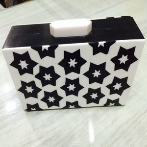 Resin <b>Clutch</b> <b>Bag</b> <b>Box</b> & Indian Handmade Purse - Product Image 5