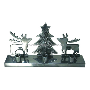 Reindeer <b>Candle</b> Holder Metal Aluminium <b>Christmas</b> Decorative <b>Tree</b> Tealight <b>Candle</b> Holder - Product Image 1