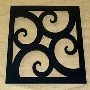 Black Powder Coated Handmade <b>Square</b> Shape Black Trivets Rectangle Black Color Fancy New Design Stylish Trivet for Top Sale - Product Image 1