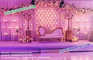 Paneles de fondo de escenario de boda glamurosa, Panel Rectangular, instalación de fibra, fabricante de decoración - Product Image 6