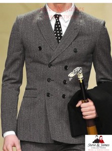 2021การออกแบบใหม่สลิมฟิตคู่กระดุมแหลมเสื้อสูทสำหรับผู้ชายสูท - Product Image 6