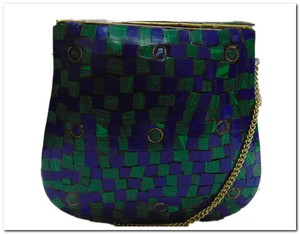 Bolsos de mano elegantes de aleación de metal y plata para mujer, elegantes, de mosaico, para fiesta de boda y noche, venta al por mayor - Product Image 6