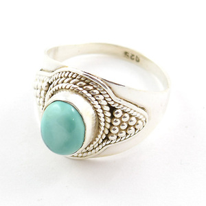 Turquoise <b>Ring</b> in Sterling Silver Natural Tibetan Turquoise <b>Ring</b> 925 Sterling Silver Wholesale Jewelry eternity vermeil <b>ring</b> - Product Image 3