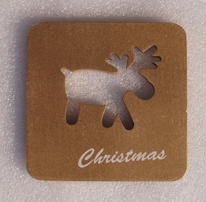 Posavasos de madera cortado con láser de árbol de Navidad inspirado en la naturaleza personalizado, Juego de 4 estilos clásicos para decoraciones de palés - Product Image 3