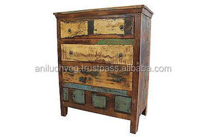 หน้าอกไม้รีเคลมของลิ้นชักสี่ลิ้นชักเฟอร์นิเจอร์ไม้รีเคลม - Product Image 2