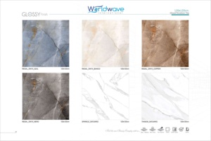 Carreaux de porcelaine émaillés classiques modernes 120x120cm brique réfractaire brillante pour mur intérieur - Product Image 5