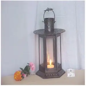 현대 철 캔들 랜턴 매달려 크리스마스 장식 골동품 금속 대형 Tealight 캔들 랜턴