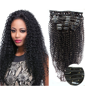 Pinza <span class=keywords><strong>de</strong></span> extensión <span class=keywords><strong>de</strong></span> cabello humano rizado, pelo indio Virgen sin procesar, <span class=keywords><strong>2022</strong></span> - Product Image 6