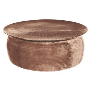 Table martelée avec finition cuivre, meuble de rangement luxueux - Product Image 2