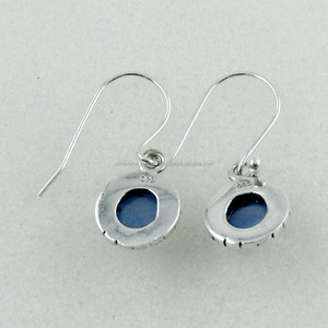 Pendientes colgantes de gota de plata 925 DISEÑO DE chalce fino para mujer para fiesta de boda o regalo - Product Image 4