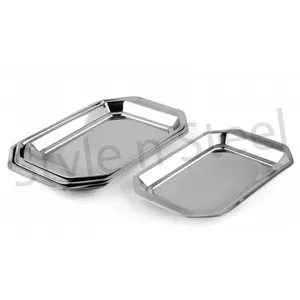 Serving Trays Indian Supplier Stainless Steel Spin Tray Metal For Food Serving Available at Wholesale price