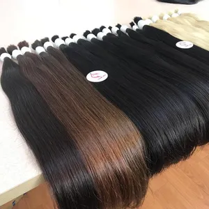 Extensions de cheveux remy longs, cheveux de qualité supérieure, deux tons, couleur froide, brun, haute qualité